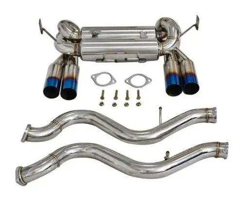 Stainless Steel Catback Dual Exhaust System Quad Tips Fits Bmw 08-13 M3 V8 4.0L 1