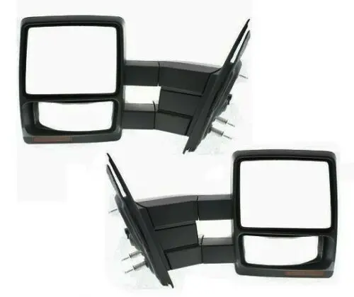 Towing Power Heated Tow Mirrors Set Pair Signal Puddle For 04-14 Ford F150 Truck 1