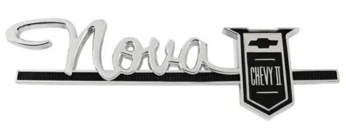 Glove Box Door Emblem " Nova " New 62-66 1