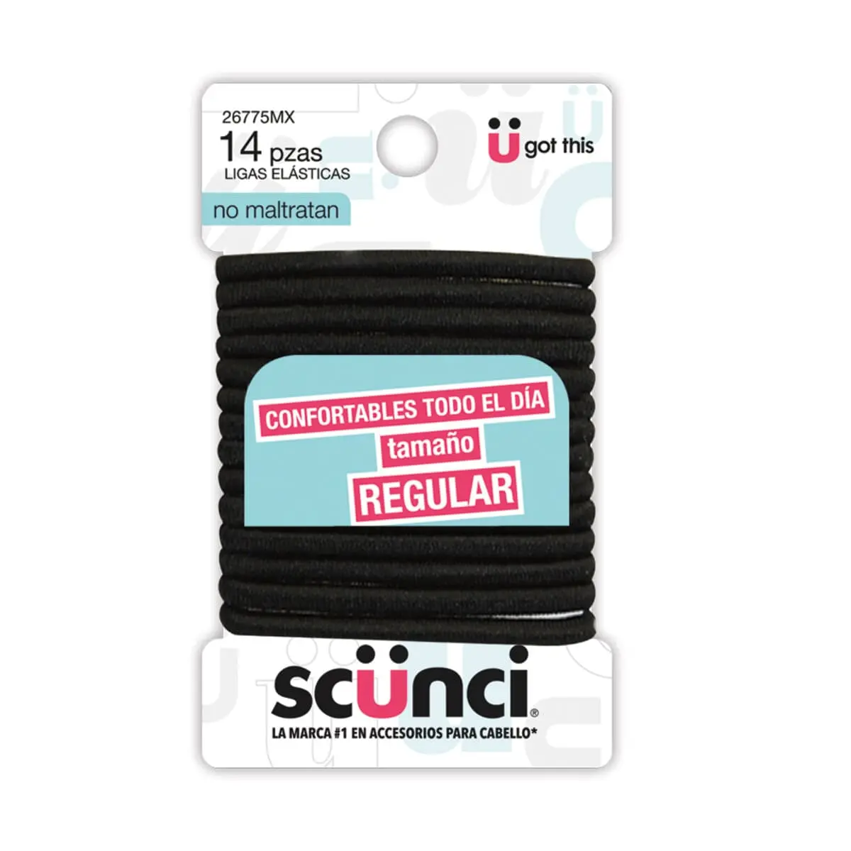 Scunci Ligas Elasticas Negras 14 Piezas - Scunci 1