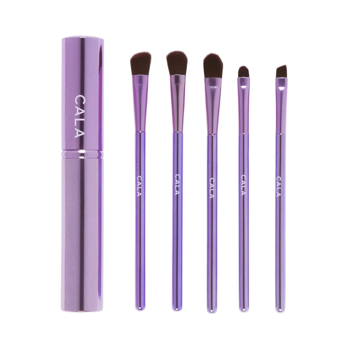 Set De Brochas De Ojos Para Viaje Bronce Metalizado - Cala 1
