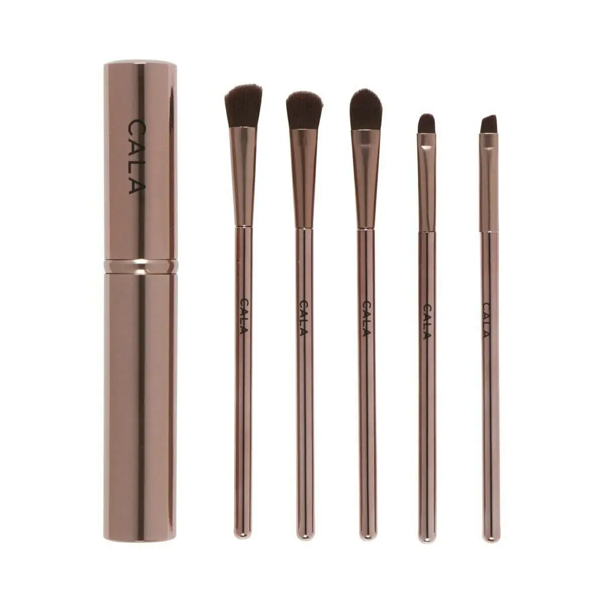 Set De Brochas De Ojos Para Viaje Rose Gold - Cala 1