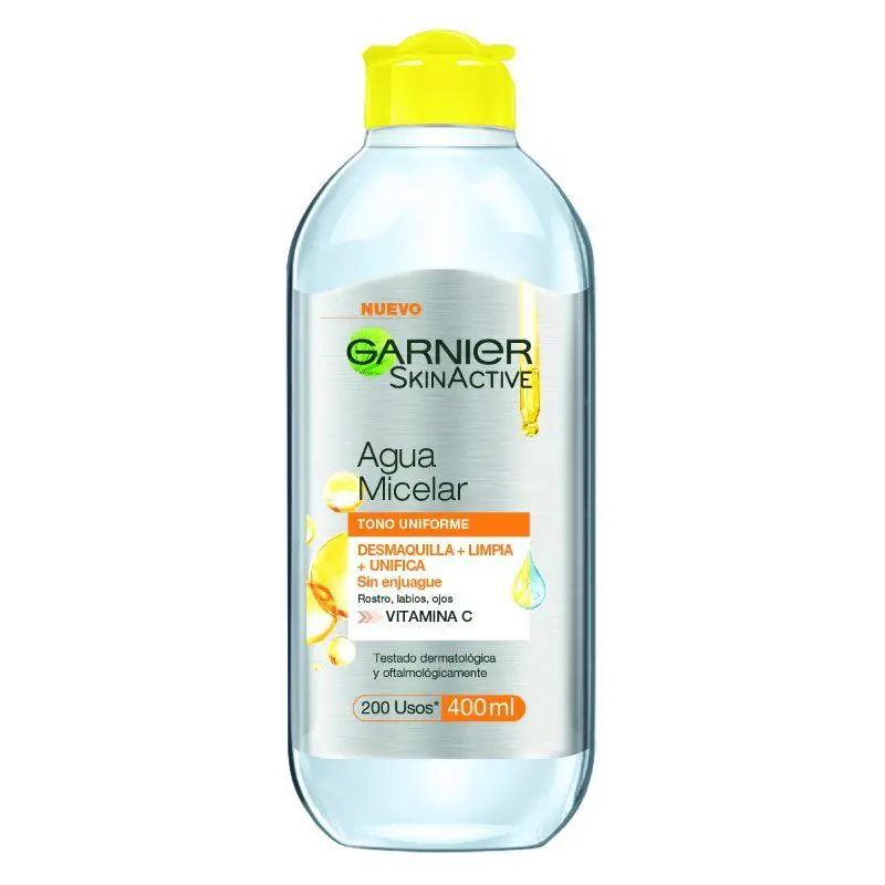 Skin Active Agua Micelar Tono Uniforme Con Vitamina E 400Ml - Garnier 1