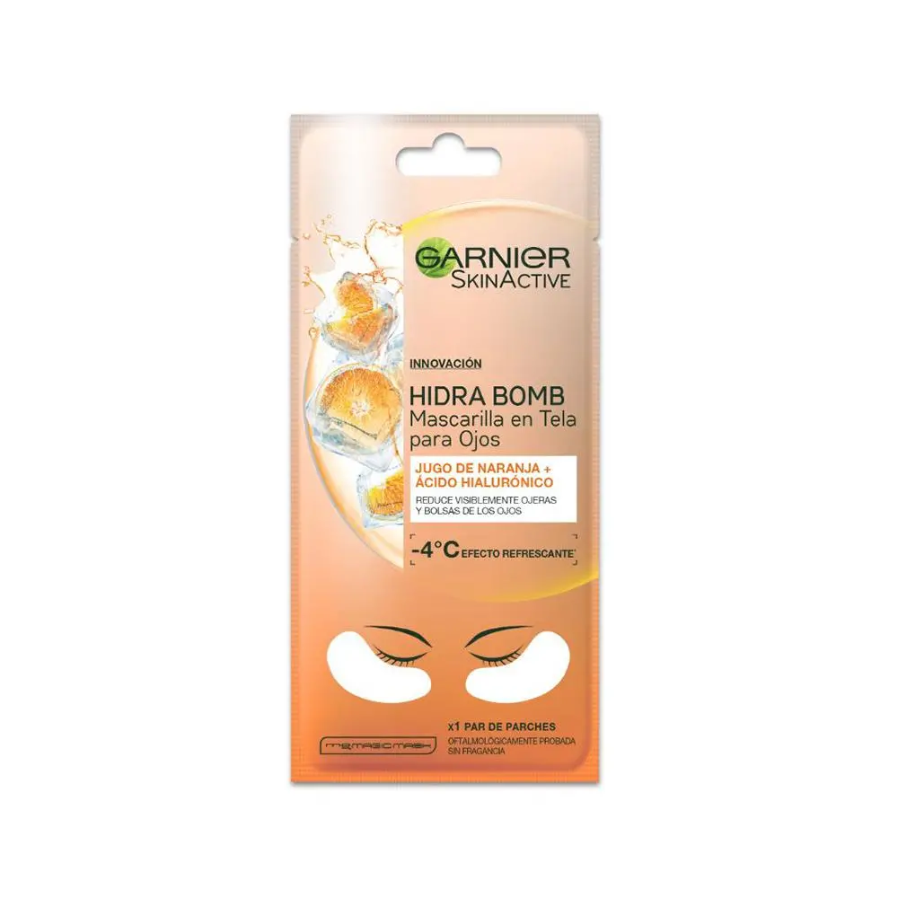 Mascarilla Para Ojos Anti Arrugas Naranja Skin Active Hidrabomb - Garnier 1