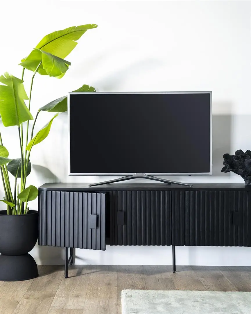 Tv Meubel Remi 4-Drs - Zwart 1