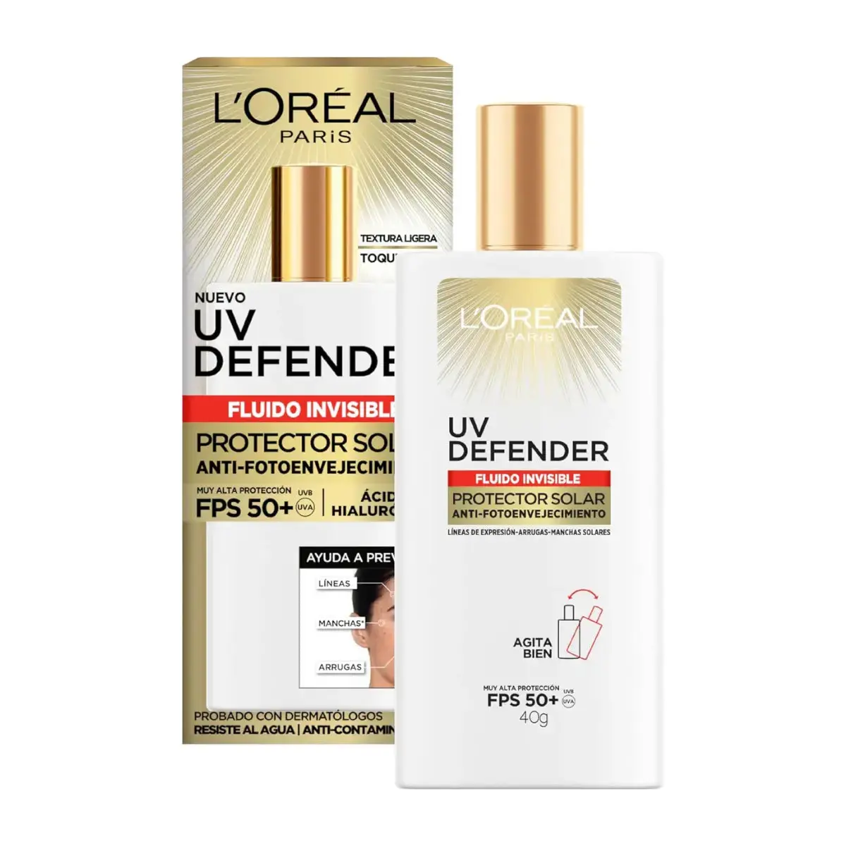 Uv Defender Fluido Invisible Anti Envejecimiento - Loreal Dermo Expertise 1