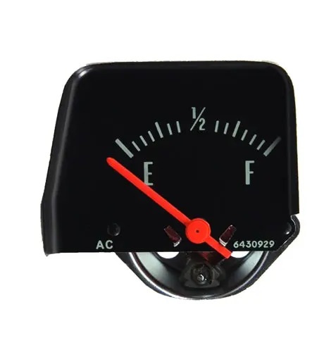 Console Gas Gauge, Black, New, 68-75 Nova, 74 Gto 1