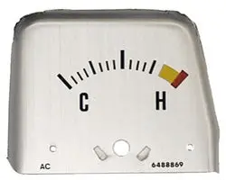 Console Temp Gauge Face Plate, 68 69 Camaro 1