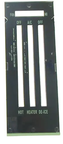 Heater Control Lens ,W/Ac 69 Camaro,69-74 Nova 1