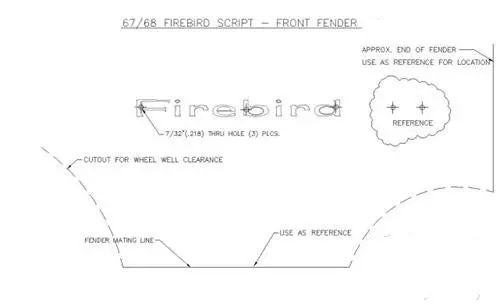Template For Firebird Emblem On Fender 67 68 1