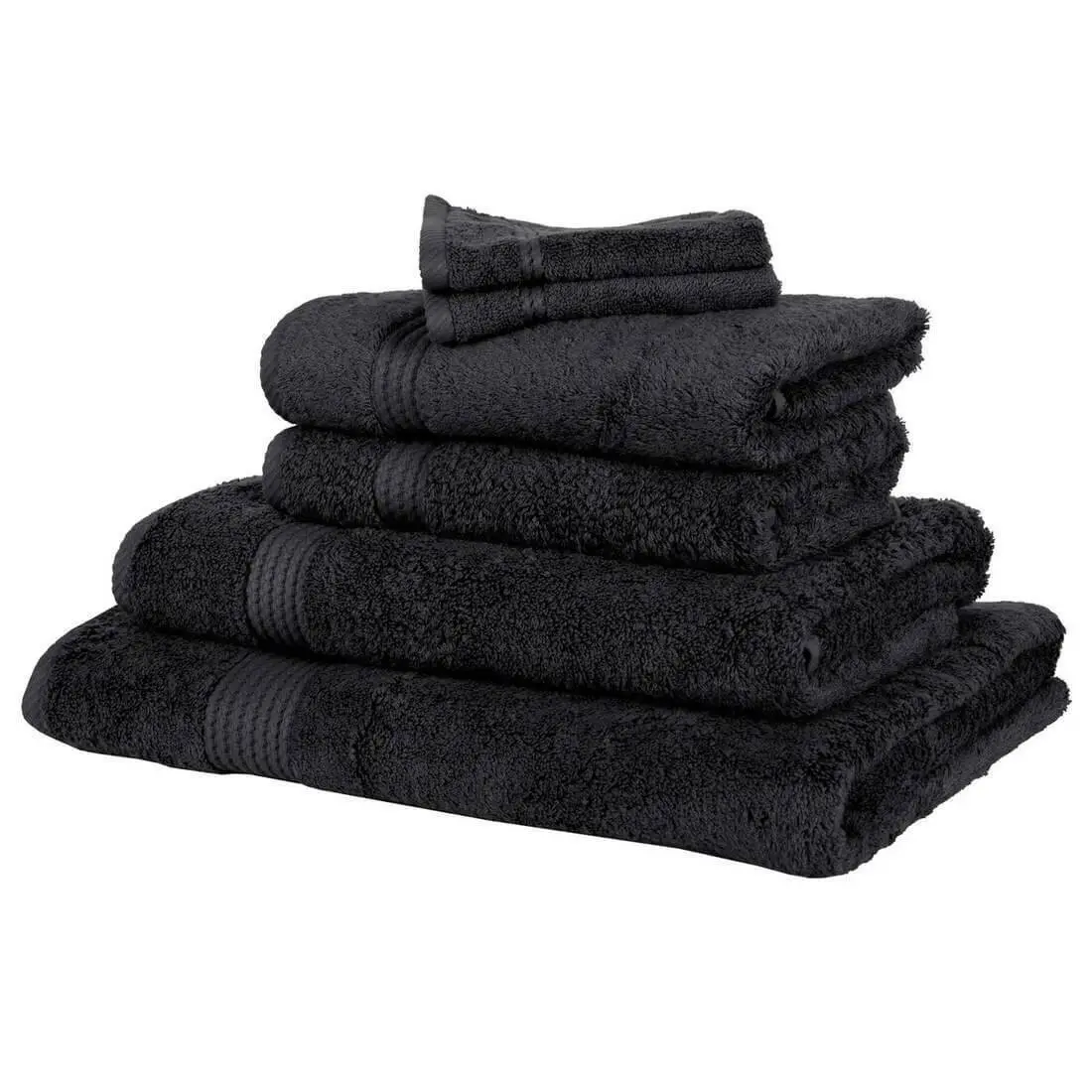 Bamboo Bliss Luxury 600Gsm Bathroom Linen Range - Black 1