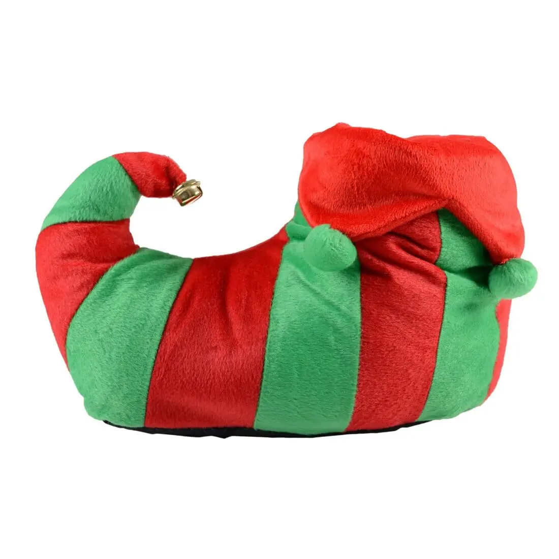 Mens Novelty Christmas Elf Slippers With Bell & Curly Toes 5