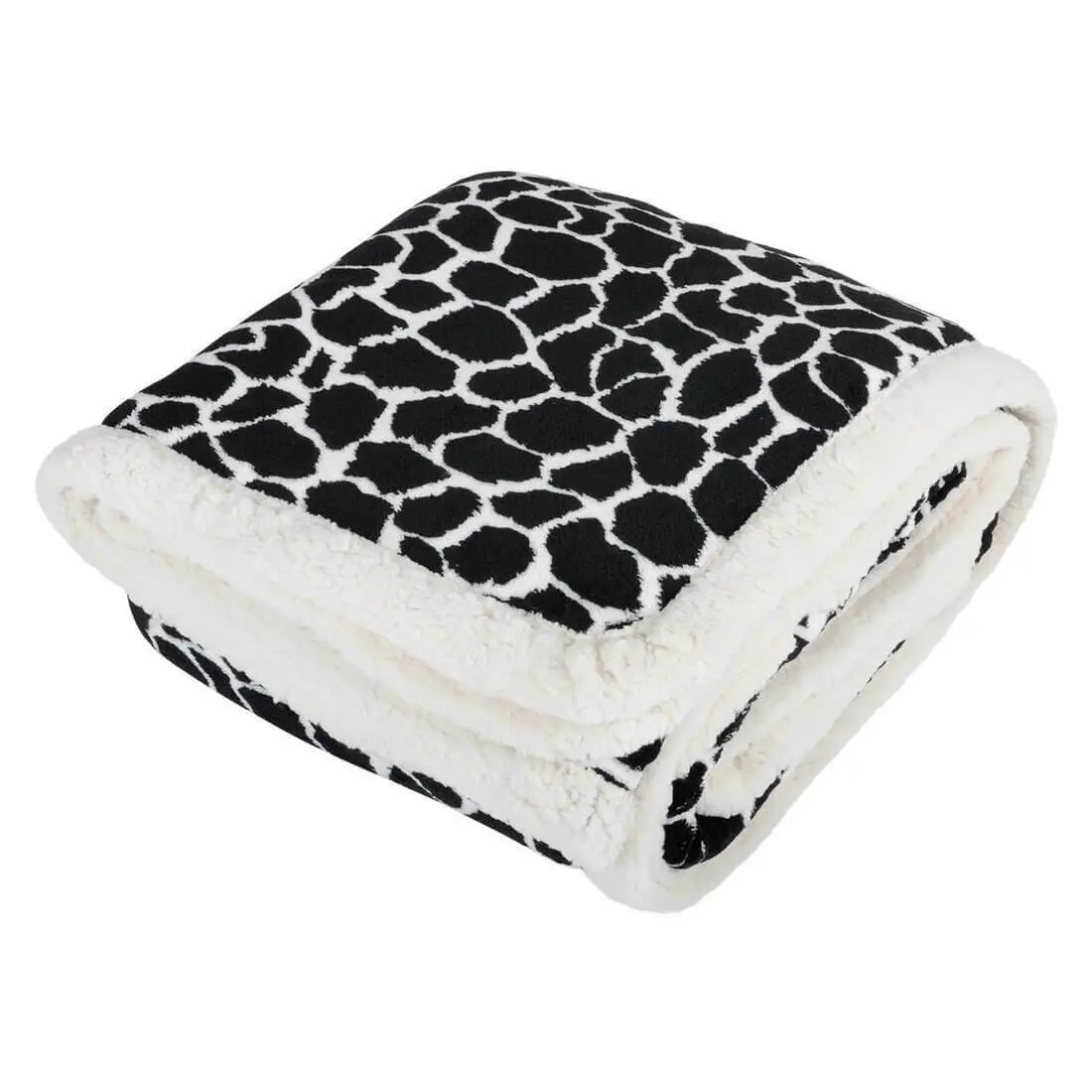 Animal Print Fleece Blanket With Sherpa Trim 2 Sizes 5
