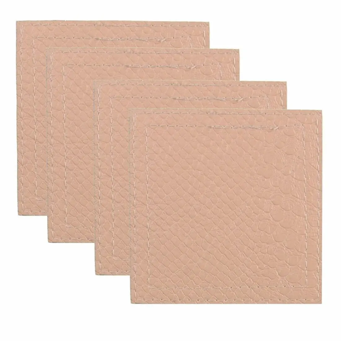 Set Of 4 Faux Leather Coasters Drinks Table Dining Tableware 3