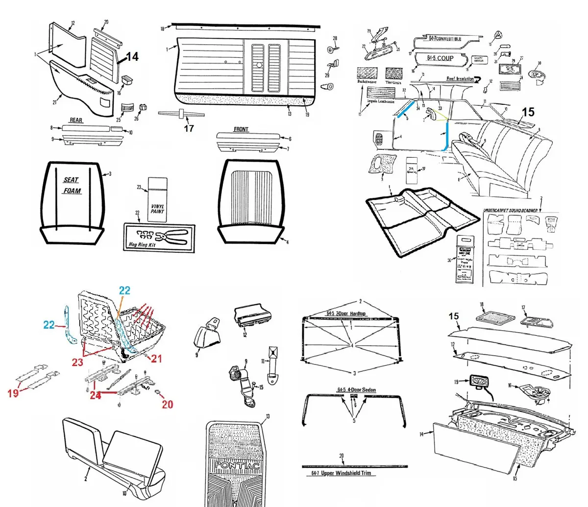 Entered 1964 Gto Interior, Drawing 1