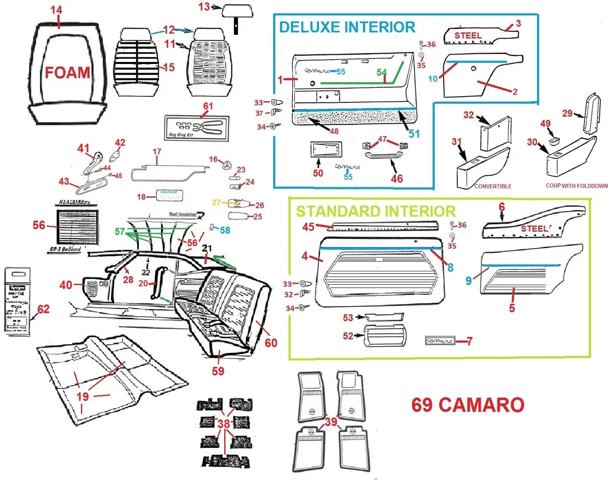 Entered 1969 Camaro Interior Drawing 1 1