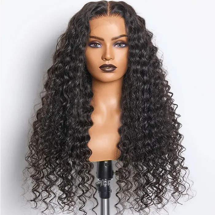 13X6 Full Frontal Lace Wig Deep Wave 180 % Density 1