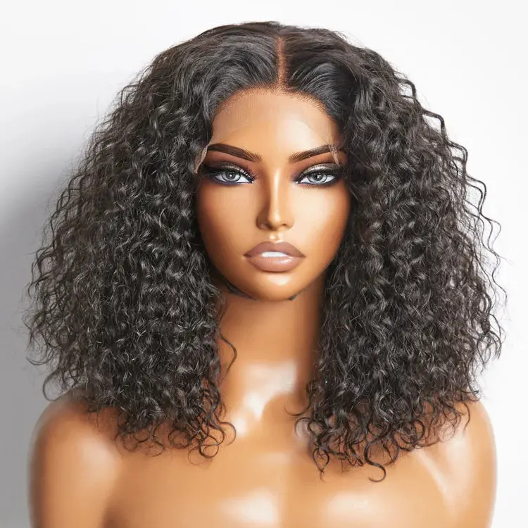 Water Wave 5X5 Glueless Lace Closure Bob Wig 1