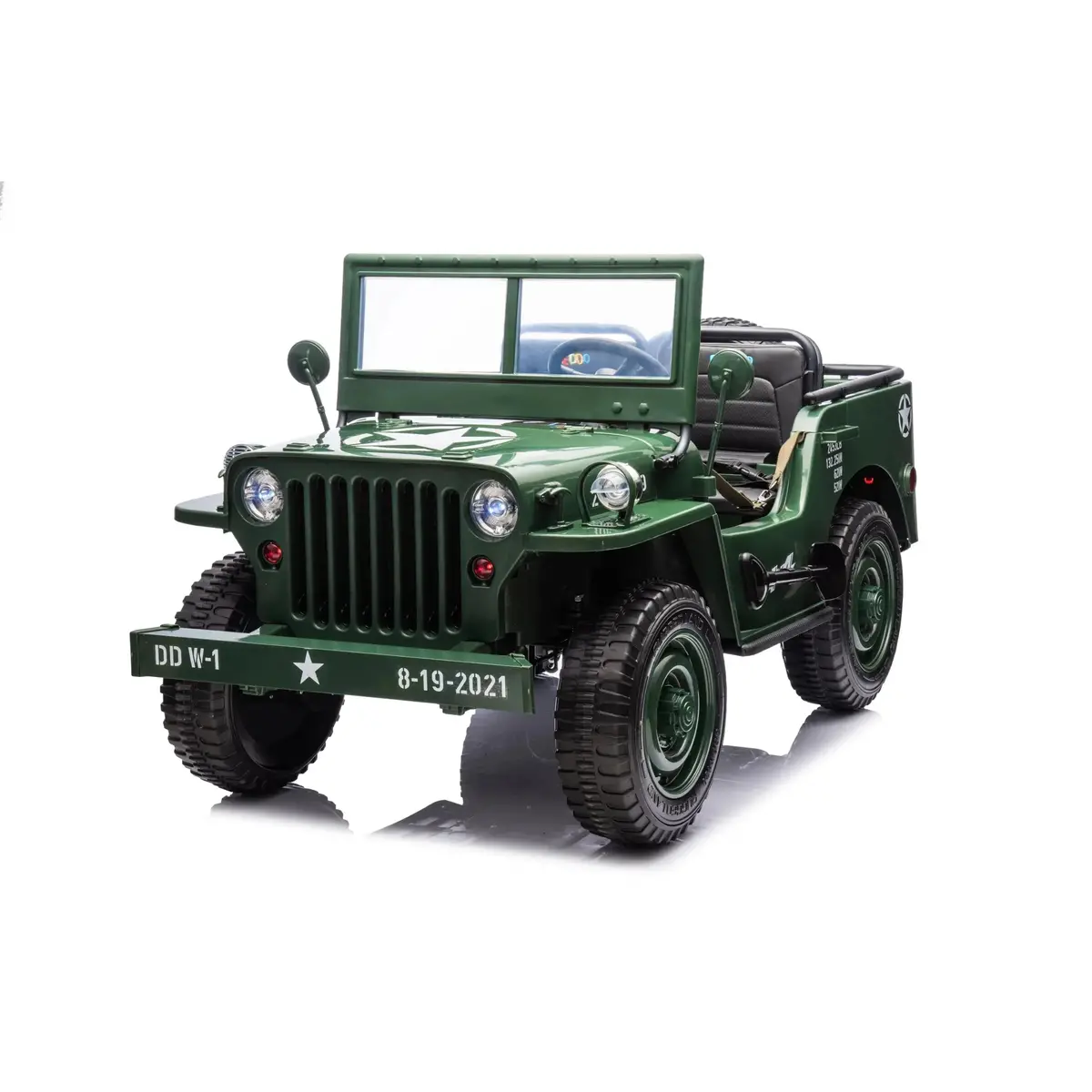 Freddo 24V Freddo Military Willy Jeep 3 Seater Electric Ride On 1