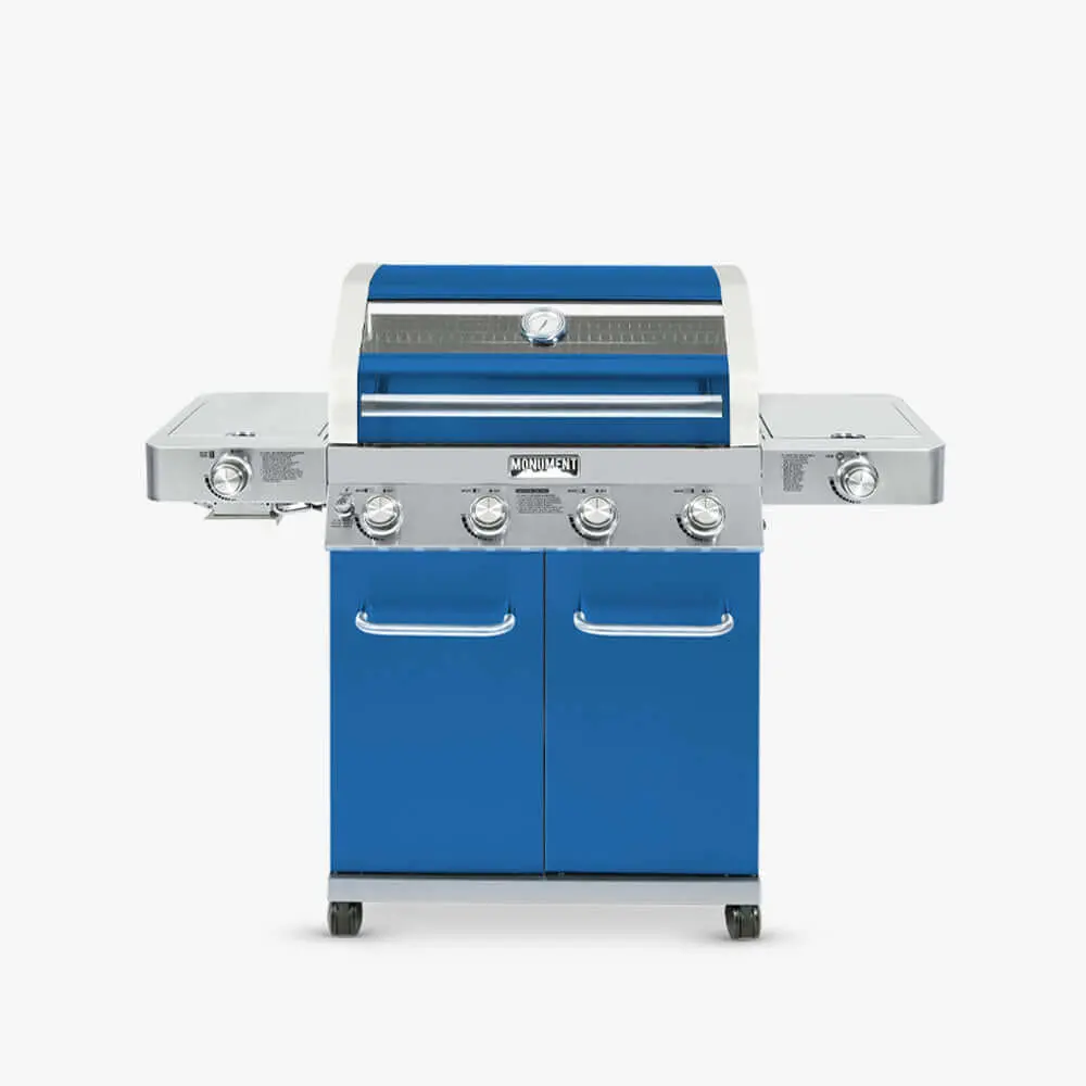 Monument Grills 35633 | Matte Blue Infrared Propane Gas Grill 1