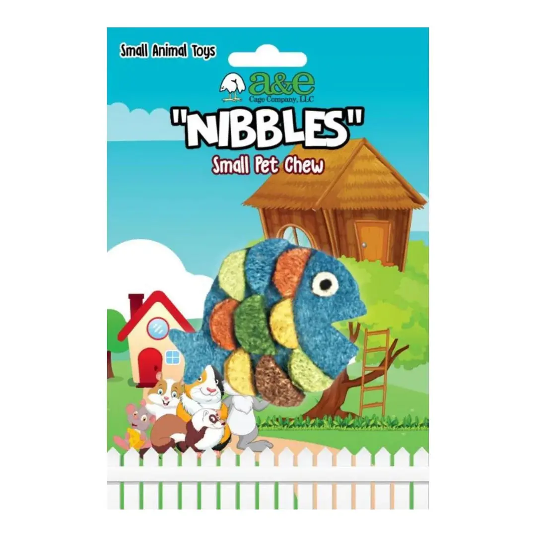 A & E Cages Nibbles Rainbow Fish Small Animal Chew Toy 1