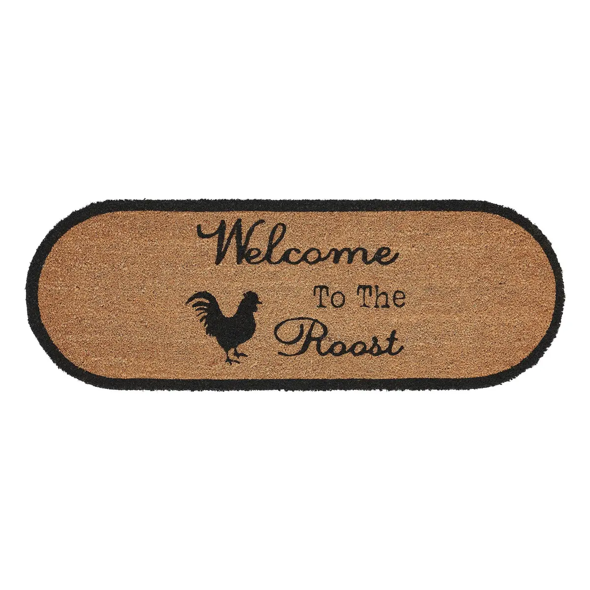 Down Home Welcome To The Roost Coir Rug Oval 17X48 1