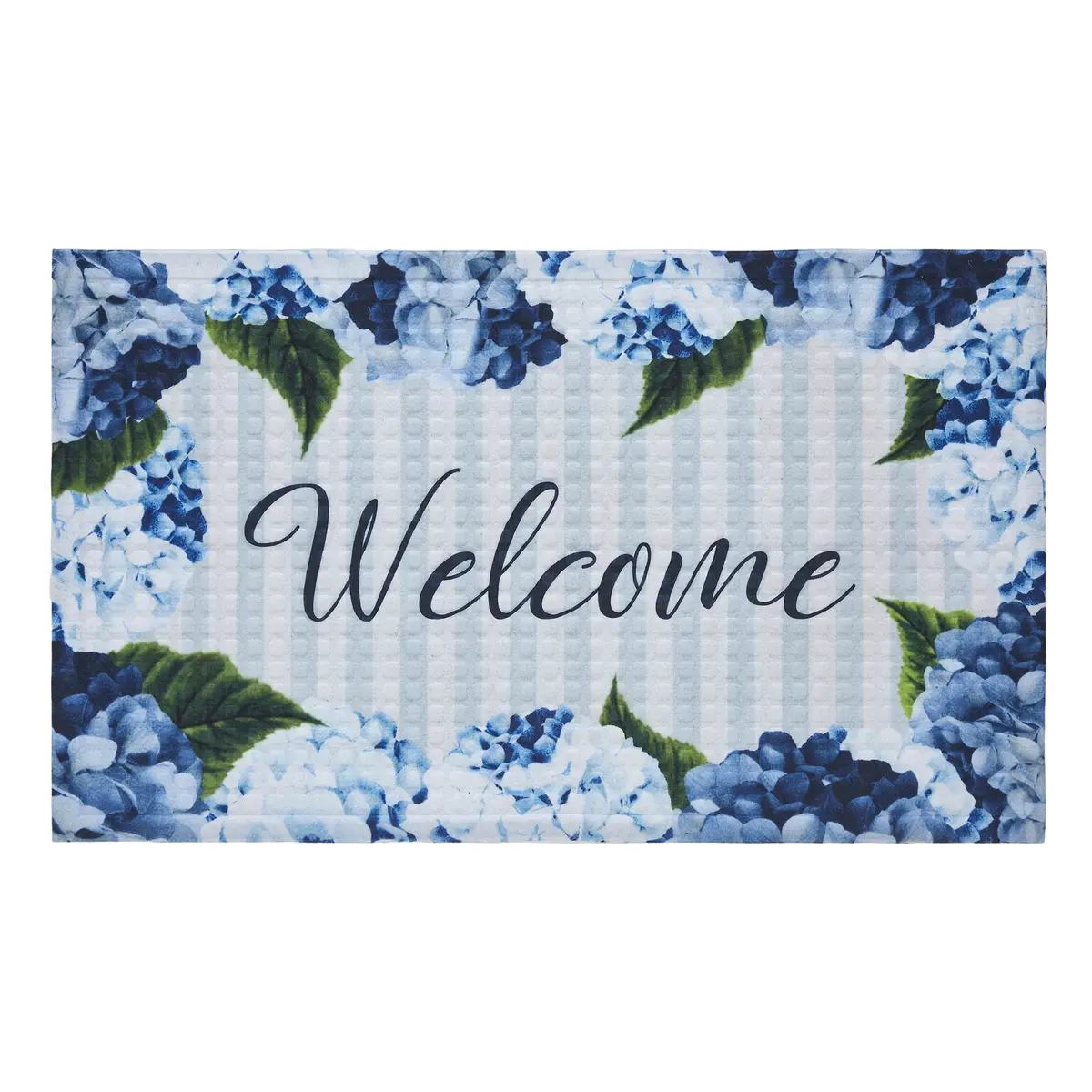 Finders Keepers Hydrangea Welcome Nylon Rug Rect 17.5X29.5 1