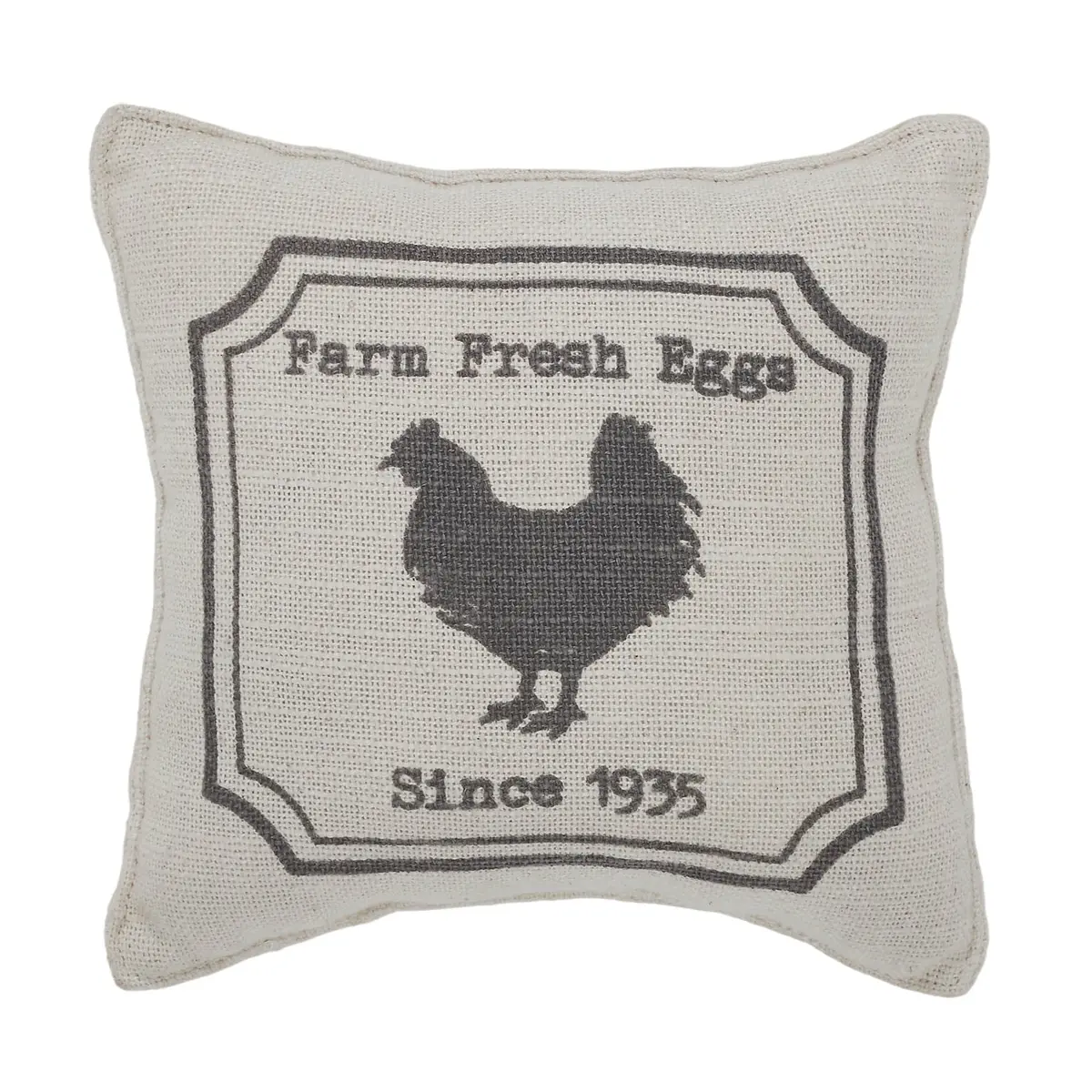 Finders Keepers Chicken Silhouette Pillow 6X6 1