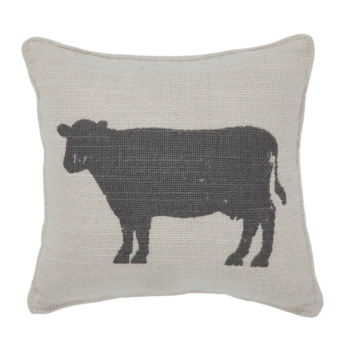 Finders Keepers Cow Silhouette Pillow 6X6 1