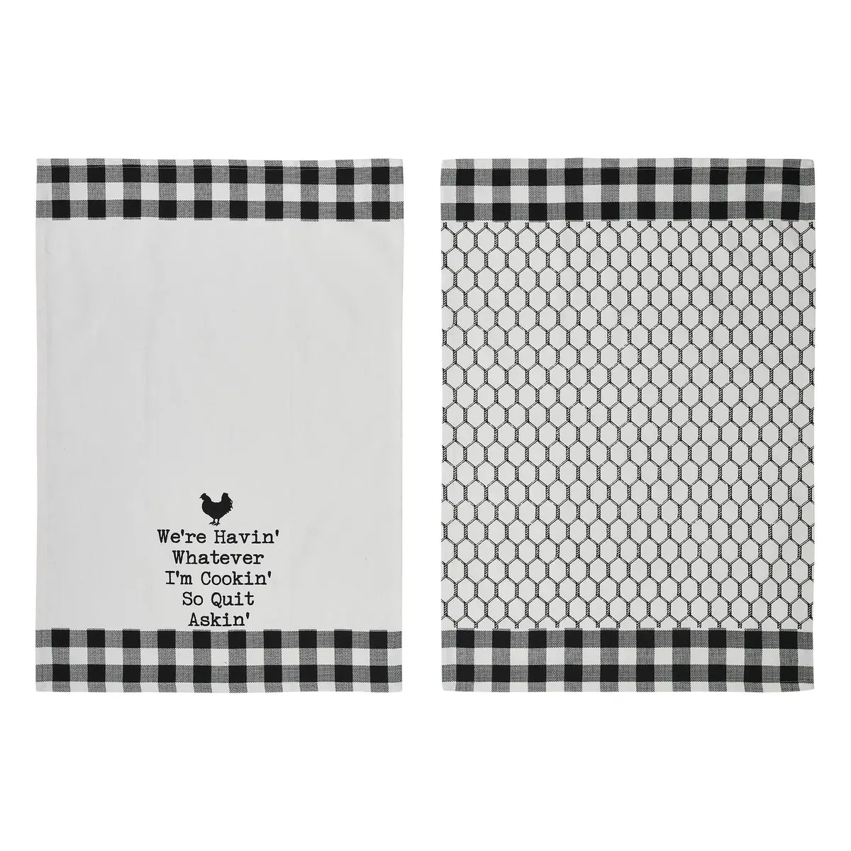 Down Home Whatever I'm Cookin Tea Towel Set Of 2 19X28 1