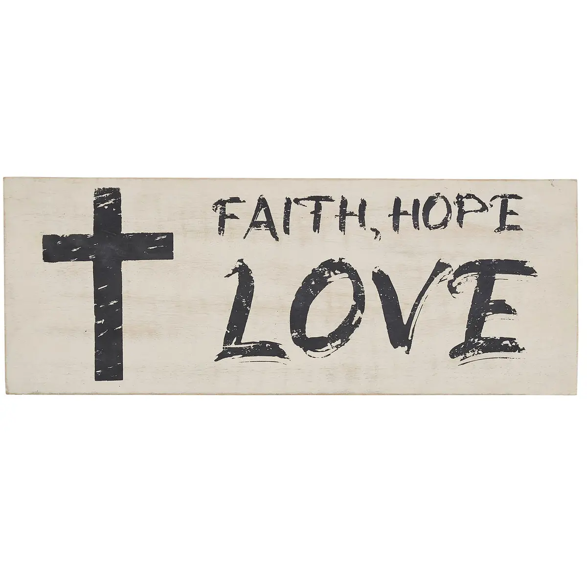 Faith Hope Love Wooden Sign 5.5X14.5 1