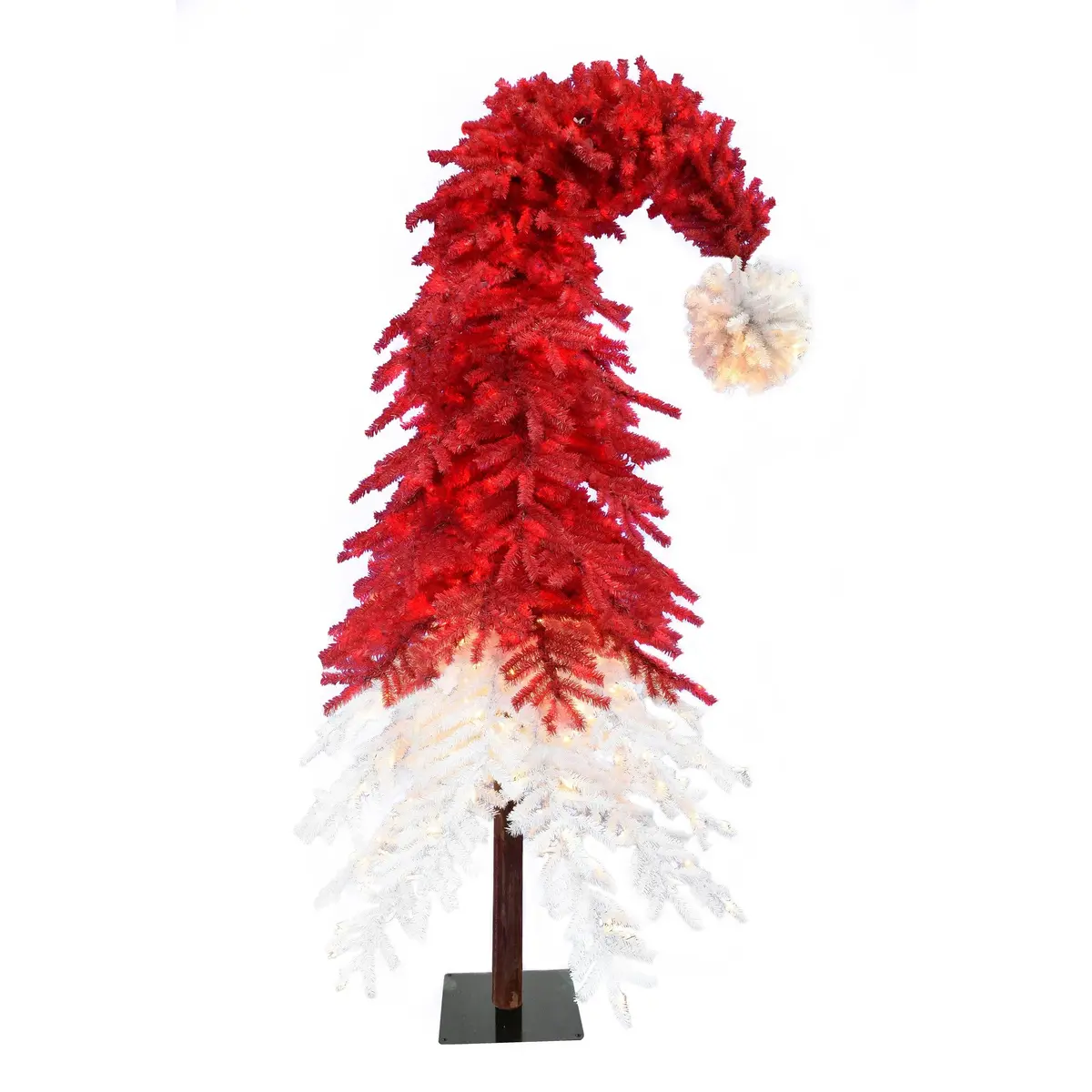 Perfect Holiday 7' Red+White, 1275 Tips, Metal Stand, Dia 42" 1