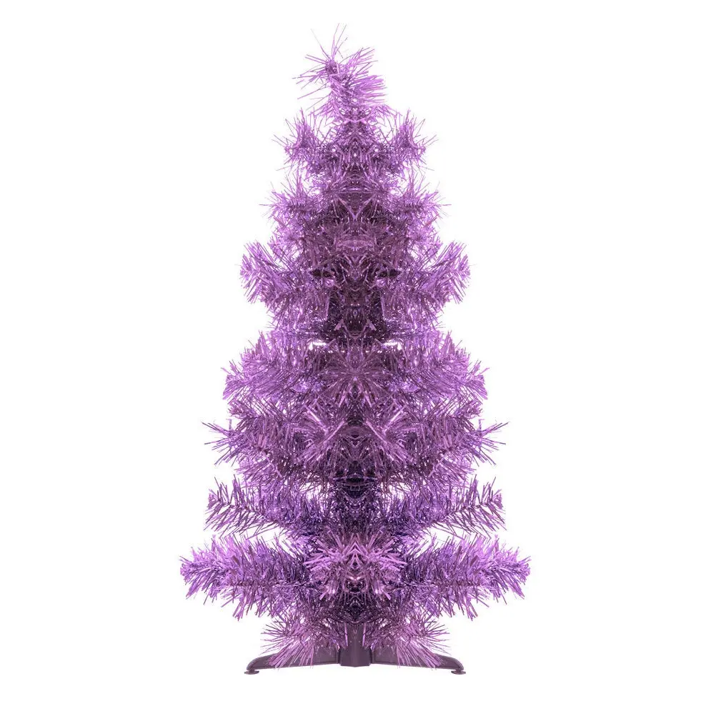 Perfect Holiday 2 Ft Pvc Christmas Tree - Purple 1