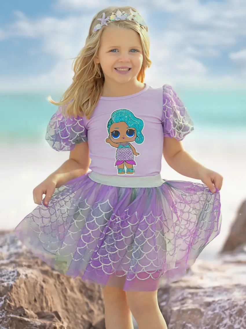 Mia Belle Girls L.O.L. Surprise! Splash Queen Mermaid Tutu Skirt Set 1