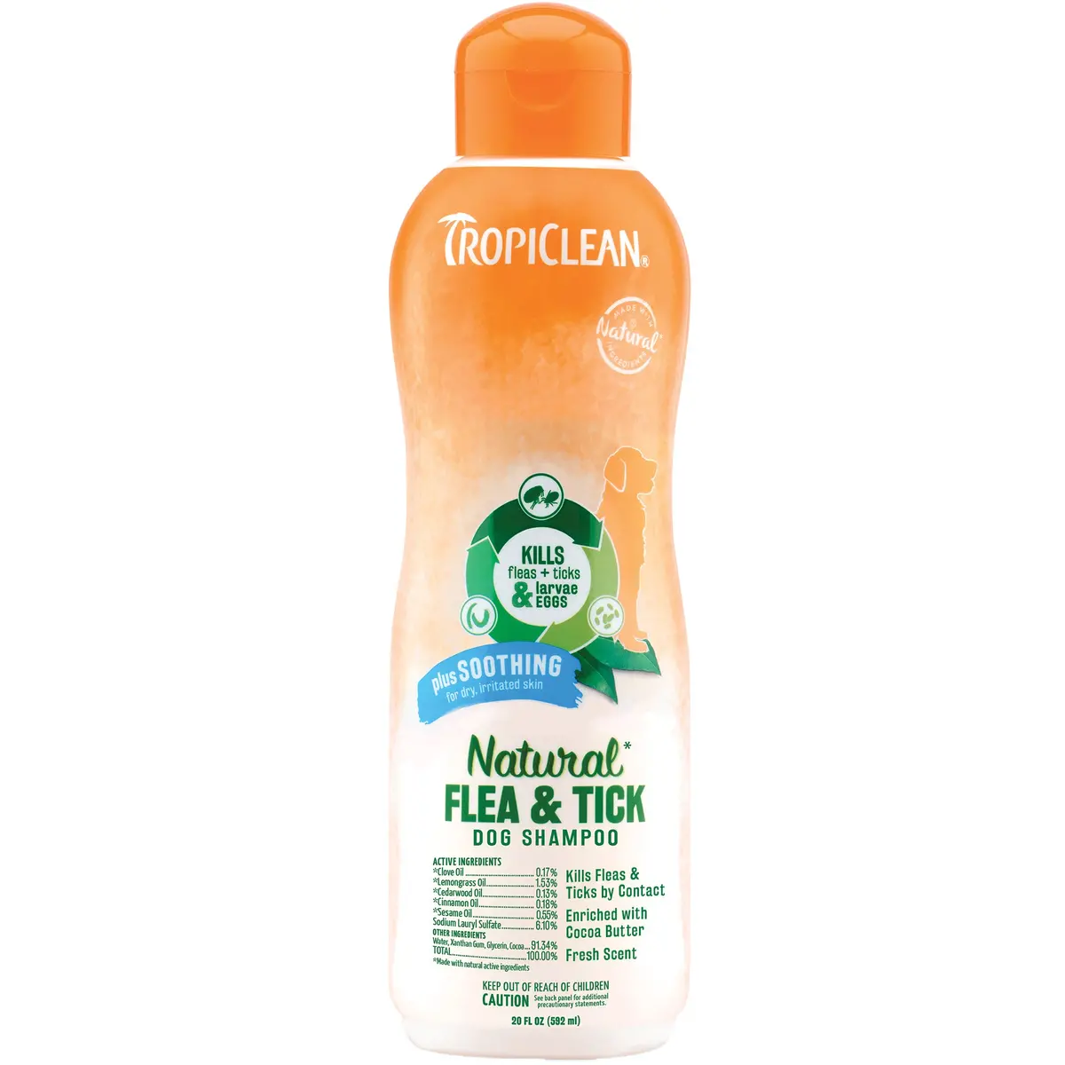 Tropiclean Natural Flea And Tick Soothing Shampoo For Dogs 1